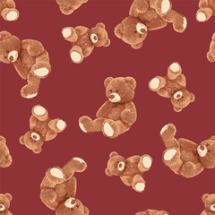 SEAMLES TEDDY BEAR PATTERN 069