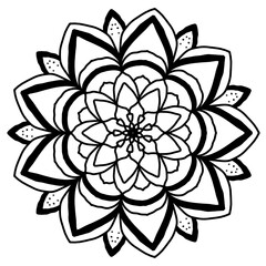 Mandala pictures are used for coloring and meditation for children and adults.