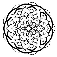 Mandala pictures are used for coloring and meditation for children and adults.