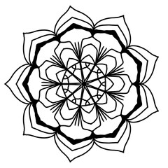 Mandala pictures are used for coloring and meditation for children and adults.