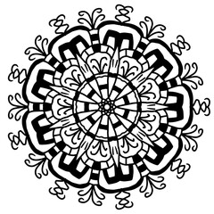 Mandala pictures are used for coloring and meditation for children and adults.