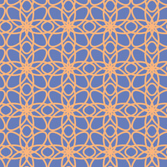 Vector. Seamless mediterranean geometric pattern, ornamental swatches. Talavera template. Portuguese Azulejo. Turkish decoration. Moroccan mosaic. Spanish porcelain. Ceramic dishes, folk ornament.