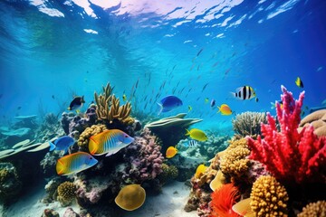 Fototapeta na wymiar Animals of the underwater sea world