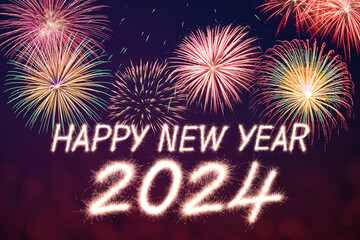 Happy New Year 2024 Fireworks