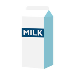 Illustration of Cute Carton in Milk isolated on white background. Vector Illustration. 