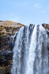 waterfall in the mountains