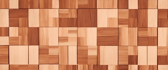 Modern wooden blocks wall patter from Generative AI