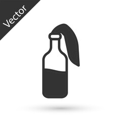 Grey Cocktail molotov icon isolated on white background. Vector