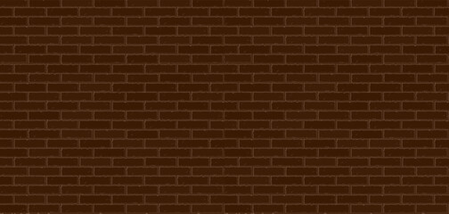 Red brick wall. The texture of the old dark brown-red brick wall panoramic background.