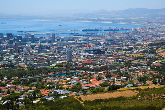 Cape Town, the view from Table mountain. High quality photo