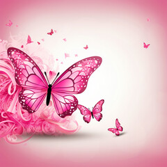 Shiny Butterflies background - ai generative