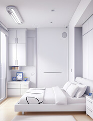 Fototapeta na wymiar modern bedroom interior with bed