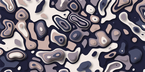 Naklejka premium Abstract colorful paper cut background design .Abstract vector seamless pattern with shadows Trendy multicolor contemporary design for prints,flyers,banners,brochures,invitations,covers.