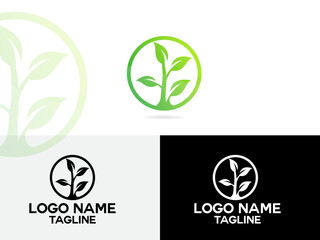 Green tree logo design. agriculture logo design. Business. Eco. Leaf logo. Tree. Green. Natural. Creative. Finance. Unique. Premium template