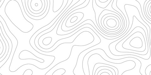 Ocean topographic line map with curvy wave isolines vector illustration. Abstract topographic contours map background, Vector contour topographic map. Cartography texture abstract banner use..