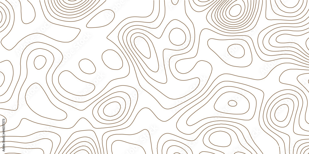 Fototapete Abstract white background with Broun gradient Topographic line map pattern. Contour elevation topographic and textured Background Modern design with White background with topographic wavy patte.