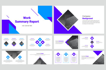 Blue modern business marketing slideshow presentation