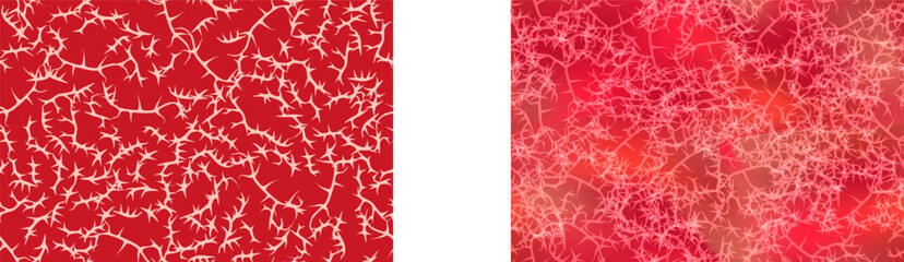 Marble meat or wagyu vector texture. Seamless pattern of red marbled steak. Macro illustration of japanese luxury protein food