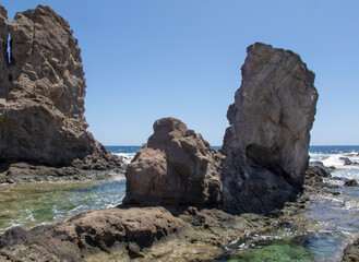 Fototapeta na wymiar Escullos Cliffs in Almeria