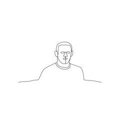 a man drawn using a one-line vector