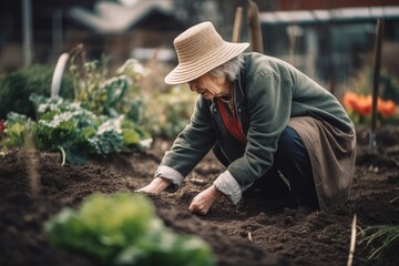 shot of an unrecognizable woman working in a community garden