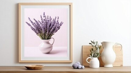 A bouquet of lavender in the interior of a stylish