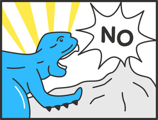 Comic Pop Dinosaur Sticker
