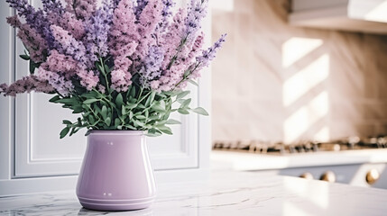 A bouquet of lavender in the interior of a stylish