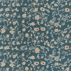 Seamless pattern, tileable floral botanical country style print for wallpaper, wrapping paper, scrapbook, fabric and product design