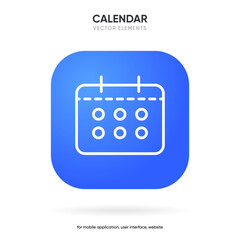 Calendar and time thin line icon. Minimal flat vector illustration. Included simple outline icons as schedule, reminder, appointment, planner, event time, timer, clock.