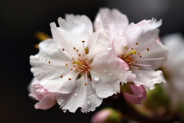 closeup of a cherry blossom flower