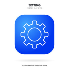 Setting icon vector. Tools, cog, gear sign isolated on white background. Help options account concept. Trendy Flat style for graphic design. Icons for adjustment, gauge, tune, test.