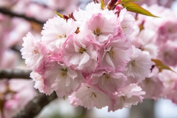 Obraz premium closeup of cherry blossom tree flowers