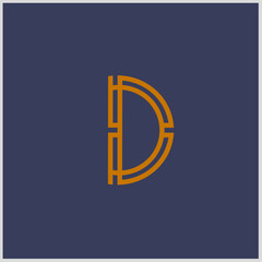Letter D monogram logo design template. Premium letter D. Premium monogram logotype. Creative monogram luxury symbol. Graphic letter symbol for corporate identity. Vector for icon, symbol or logo