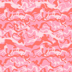 Fototapeta na wymiar Seamless hand painted style pattern. Abstract flow paint, wave texture. Vector background