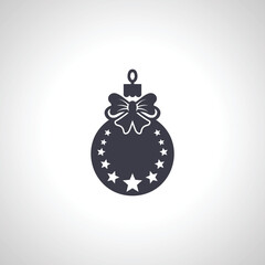 christmas tree toy ball isolated icon on white background