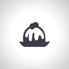 cupcake icon. Cake isolated icon on white background