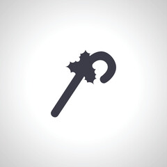 Christmas candy cane icon, Christmas lollipop isolated icon