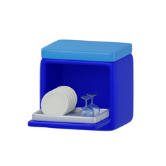 3D Dish Washer Illustration