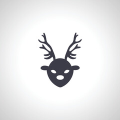 reindeer icon. christmas deer isolated icon on white background