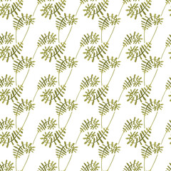 watercolor pattern with twigs, gifts of the forest, a cozy pattern with natural motifs