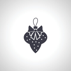 christmas tree toy isolated icon on white background