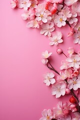 Fototapeta na wymiar pink sakura blossom for frame 