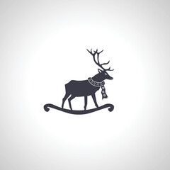 toy reindeer icon. Christmas reindeer isolated icon on white background