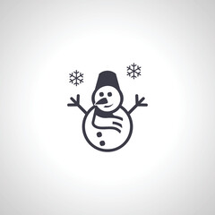 snowman isolated icon on white background