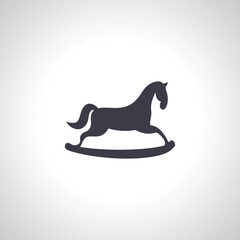 toy horse isolated icon on white background