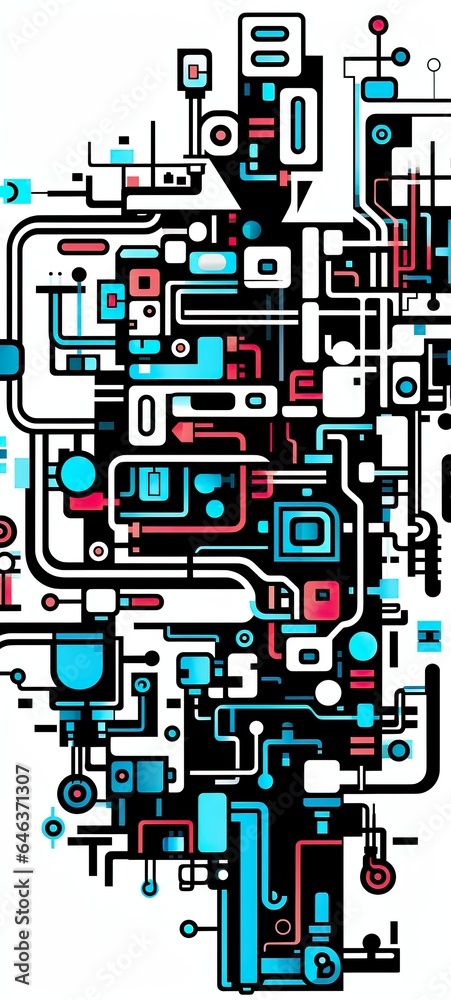 Wall mural abstract background for iphone made with ai generative