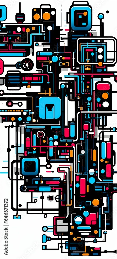 Wall mural abstract background for iphone made with ai generative