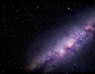 Obraz premium Galaxy blue night sky milky way and star on dark Background. Universe filled with stars, nebula and galaxy with noise and grain