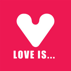 Love is Heart logo design